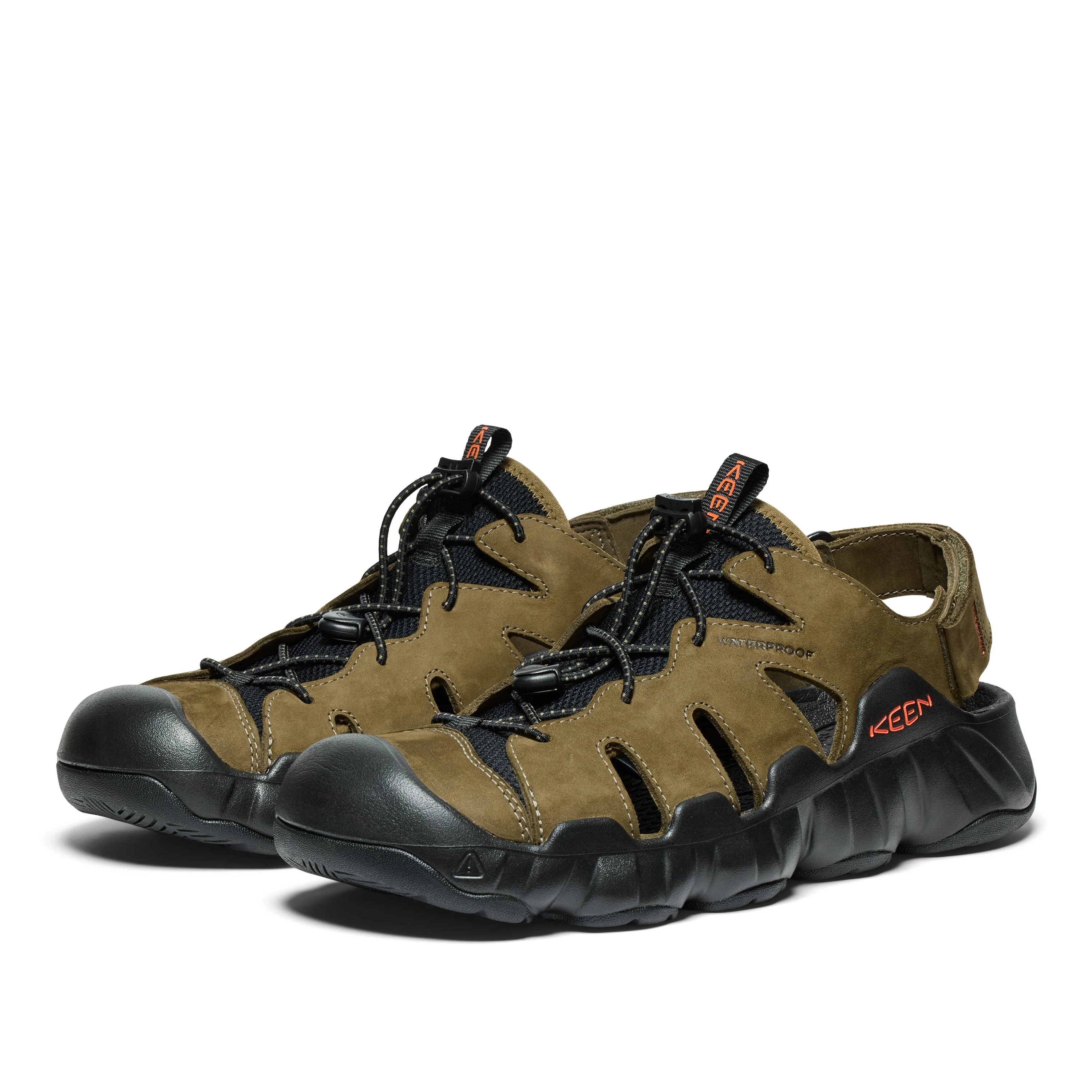 Men's Hyperport Fisherman Leather Dark Olive Black - Image 3