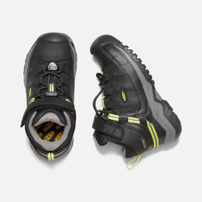 Little Kid's Targhee Waterproof Hiking Boot Black Steel Grey - Image 4