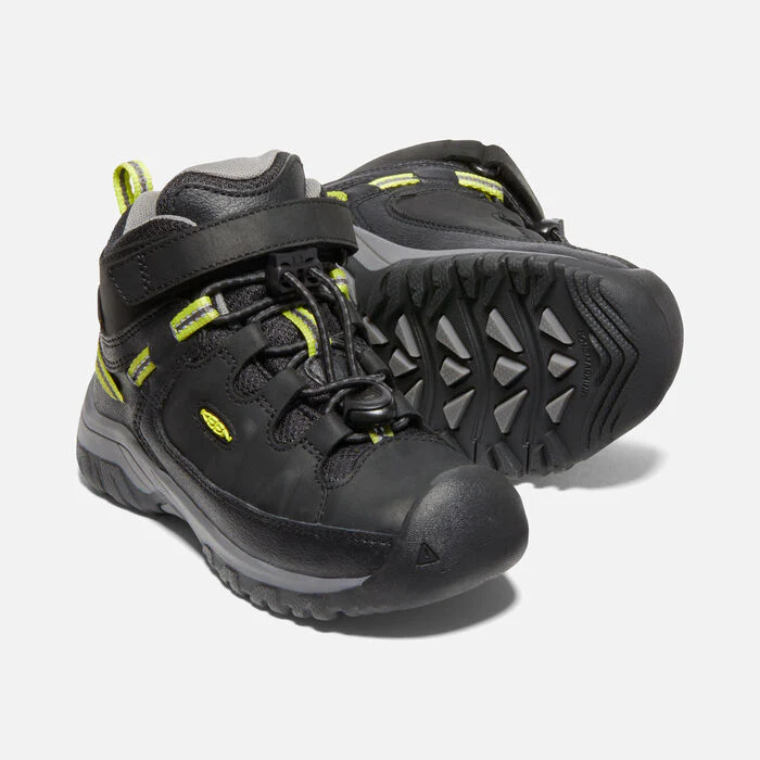 Little Kid's Targhee Waterproof Hiking Boot Black Steel Grey - Image 5