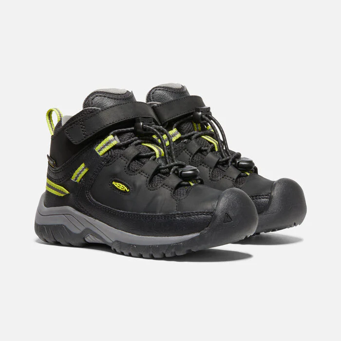 Little Kid's Targhee Waterproof Hiking Boot Black Steel Grey - Image 6