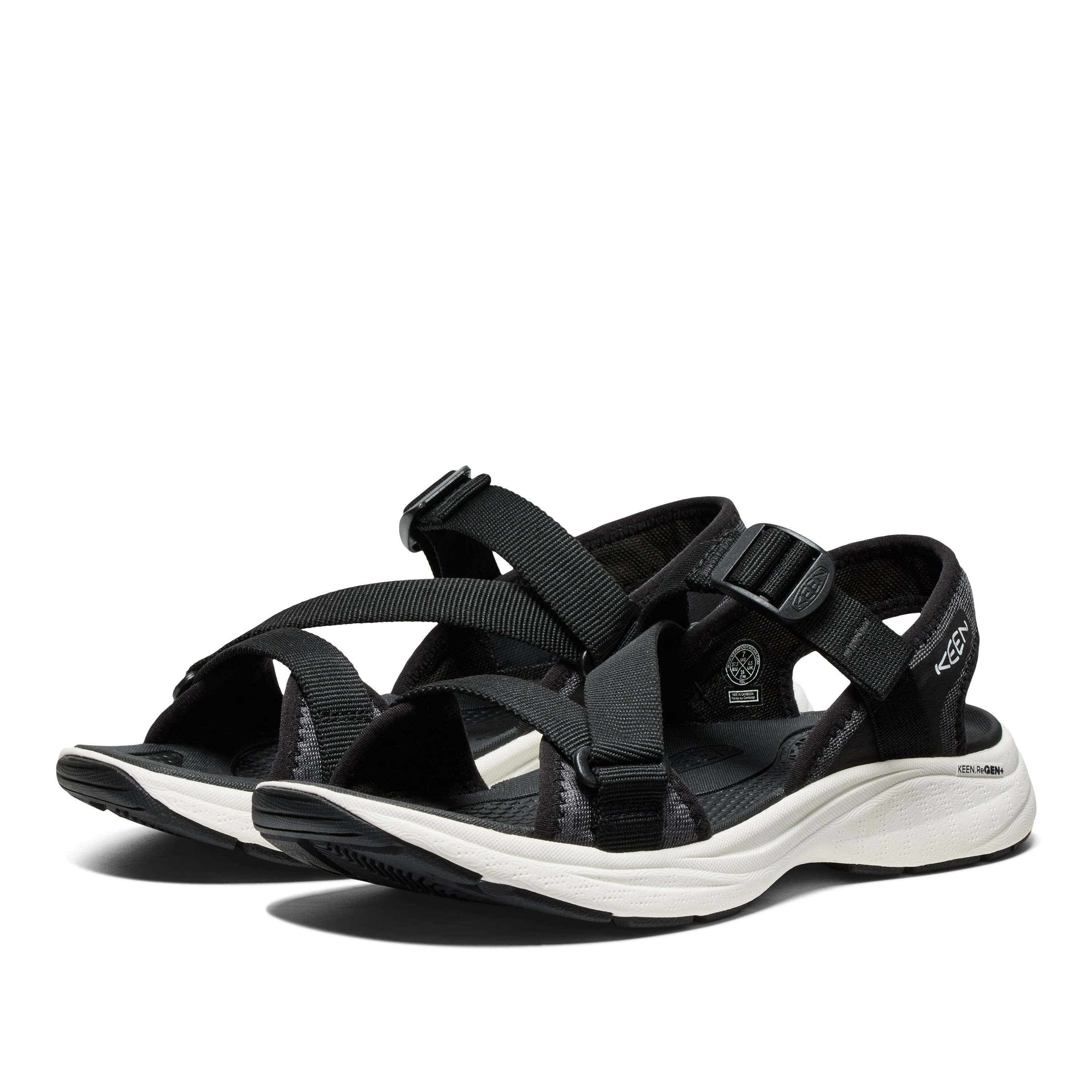 Women's Leiki Open-Toe Sandal Black Star White - Image 3